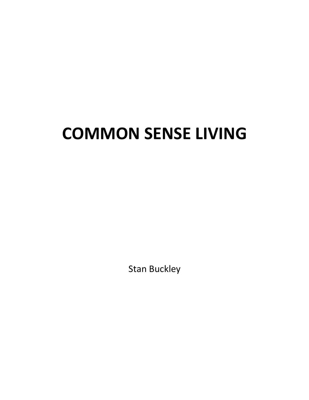 Common Sense Living
